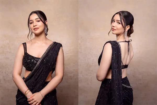 Sara Tendulkar S Redefines Party Elegance In The Ultimate Black Saree